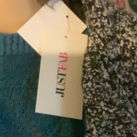 NWT JUSTFAB Blk/gray Tweed zippered pea coat with pockets XXL - Picture 5 of 8